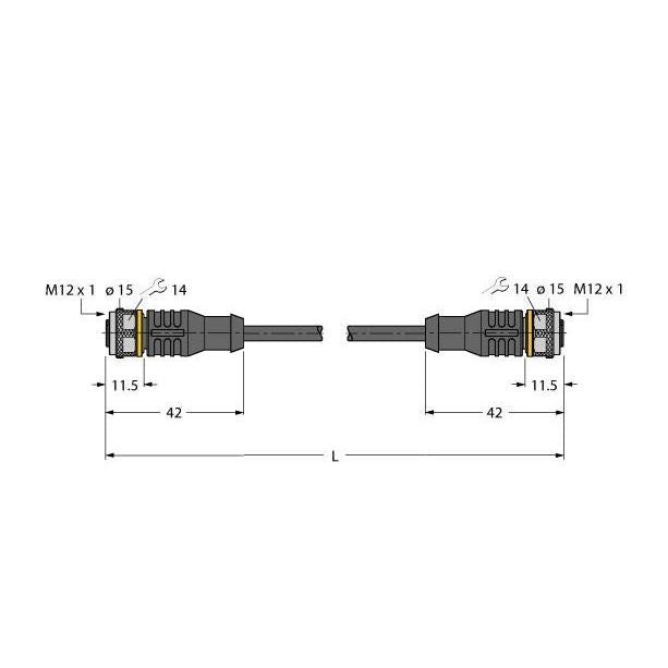 Turck - Konfektioniertes Sensor-Aktor-Kabel Aktuator- u. Sensorleitung RKC4.4T-6RKC4.4T/TXL PUR