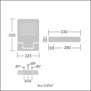 Thorn - Straßen- und Platzleuchte LED-Fluter OLSYS1 12L #96633539 740