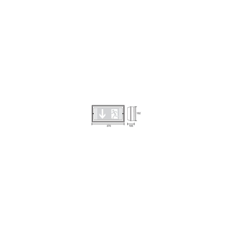 RP-Technik - Hinweisleuchte Sicherheitsleuchte PFW413SC-P EB 3h