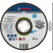 Bosch - Trenn-/Schleifscheibe PRO Stainless Steel and 2608619265 Metal X-Lock
