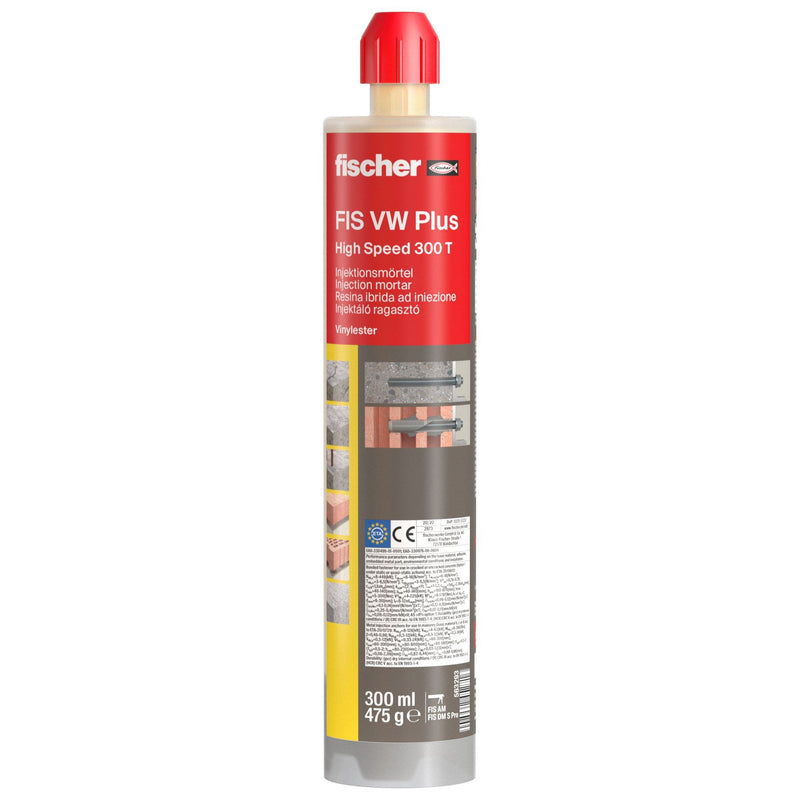Fischer Deutschl - Mörtelpatrone für Verbundanker Hochleistungsmörtel FIS VW Plus 300 T FIS VW Plus 300 T − 12 Stück
