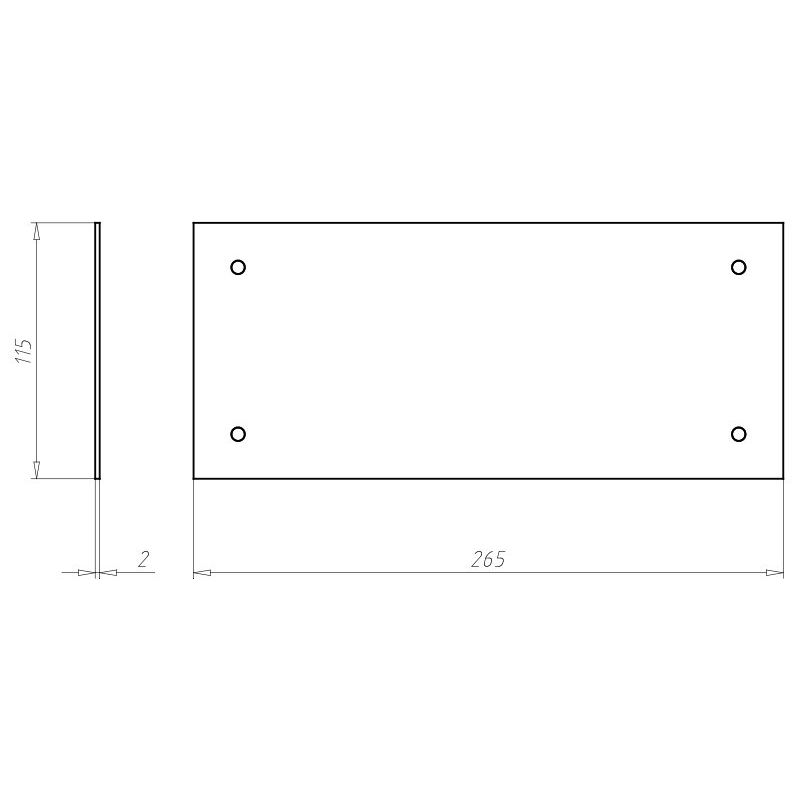 Kaiser - Deckel für Dose/Gehäuse für Montage in der Wand/Decke Abschluss-Feuchtraumdeckel 9914.03 265x115x5,5mm