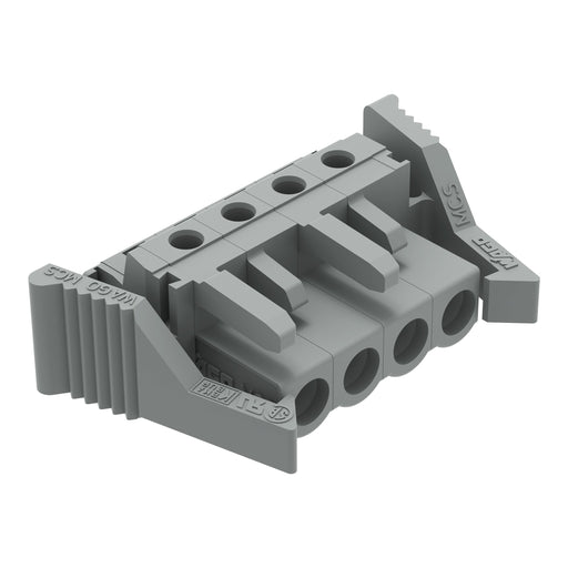 WAGO - Leiterplattensteckverbinder THT-Federleiste abgewink. 232-234/039-000 Rastermaß 5mm,grau − 50 Stück