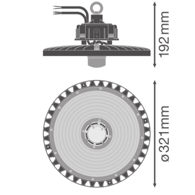 Ledvance - Hallen-Reflektorleuchte LED-Hallenleuchte m.Sensor HBSENP190840110DIP65 840, 110Gr. − 1 Stück