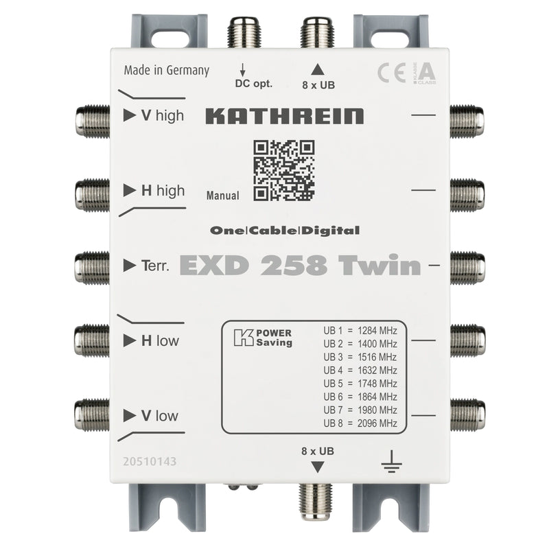 Kathrein - Multischalter Einkabel-Multischalter DG EXD 258 Twin 5-862+950-2150 MHz  − 1 Stück