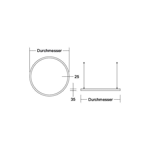 Brumberg Leuchten - Pendelleuchte LED-Pendel-Ringleuchte 84114184CA 4000K, Casambi