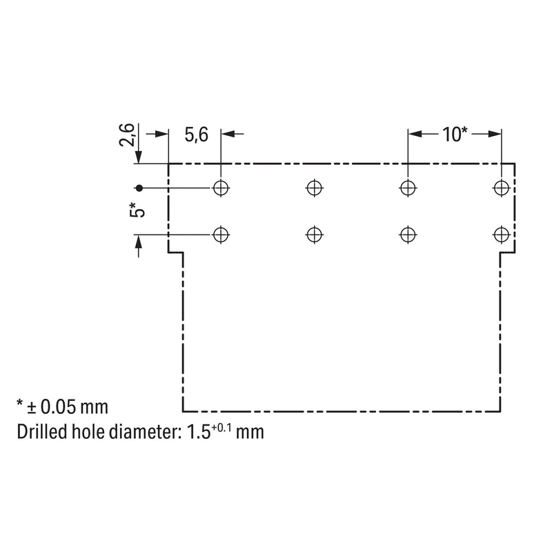WAGO - Leiterplattensteckverbinder Stecker für Leiterplatten 770-874/011-000/072- 4-polig,hellgrün − 50 Stück
