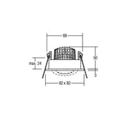 Brumberg Leuchten - Downlight/Strahler/Flutlicht LED-Einbaustrahler IP65 12445643 1800-3000K titan