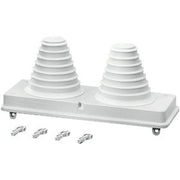 Hensel - Einführungsflansch für Kleingehäuse/Schaltschrank Kabeleinführungsflansch Mi FP 72 2x d=30-72 mm