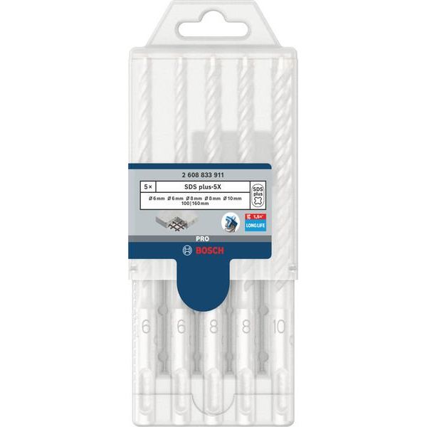 Bosch - Bohrer-Set PRO SDS plus-5X 2608833911VE(5) Hammerbohrer-Set − 5 Packung