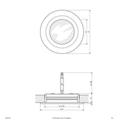 EVN Lichttechnik - Downlight/Strahler/Flutlicht LED-Deckeneinbauleuchte L20301302 chr/sat 3000K 350mA110° IP20