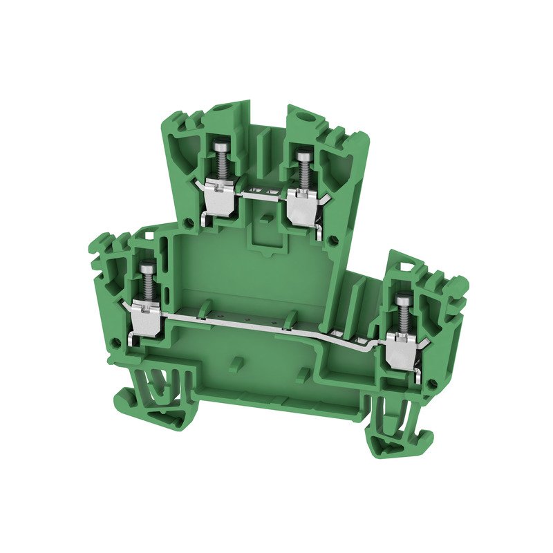 Weidmüller - Durchgangs-Reihenklemme Klemme WDK 2.5 ZQV GN Schraubansch.,2.5mm² − 100 Stück