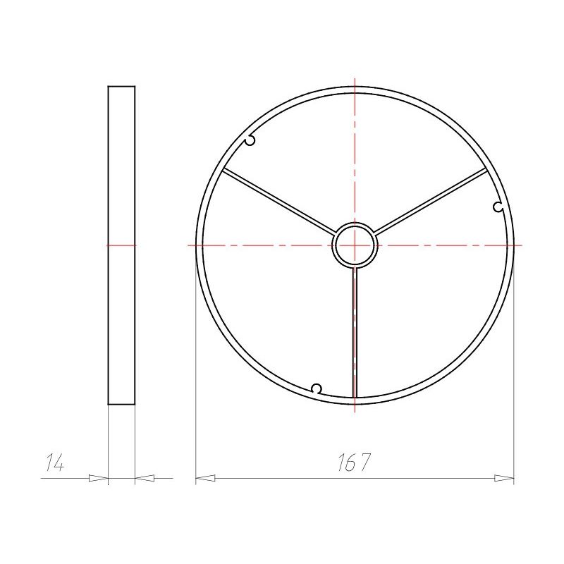 Kaiser - Zubehör/Ersatzteile für Leuchteneinbaugehäuse Frontring 1293-16 160mm f.KompaX 1-3