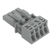 WAGO - Steckverbinder für steckbare Gebäudeinstallation Buchse 4-polig 890-244/064-000 Kod. B,grau − 50 Stück