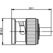 Telegärtner - Koax-Steckverbinder BNC-Kabelstecker Löt 100023310 G10 (1673A, UT-141) − 5 Stück