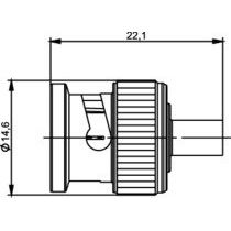 Telegärtner - Koax-Steckverbinder BNC-Kabelstecker Löt 100023310 G10 (1673A, UT-141) − 5 Stück