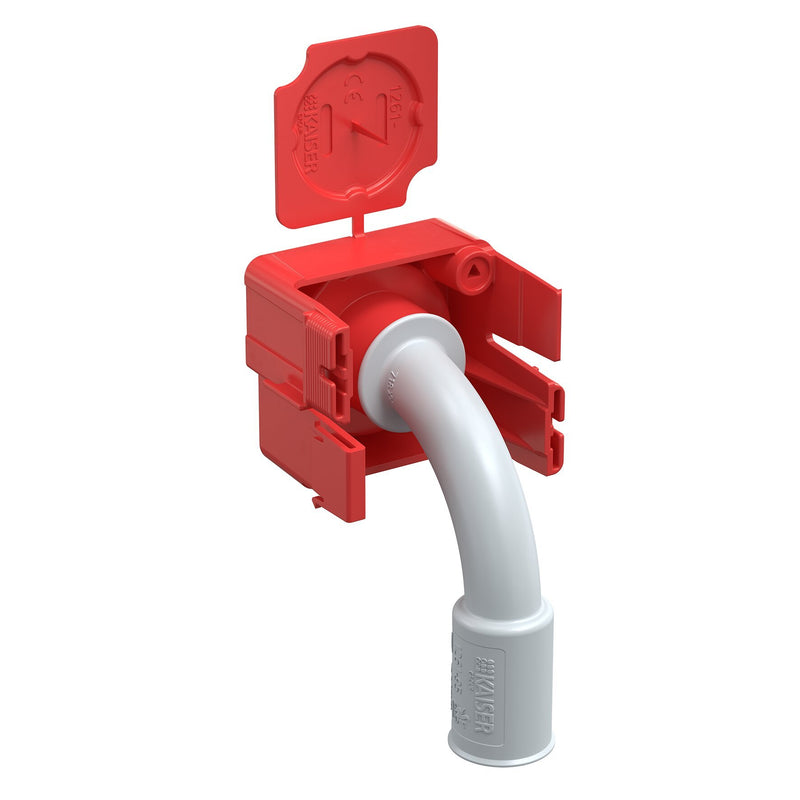 Kaiser - Leitungsauslass für Deckenleuchten B2 Wand-Decken-Übergang 1261-95 90Grd für 20mm-Rohre
