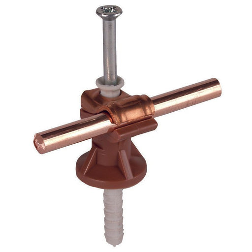 DEHN - Leitungshalter für Blitzschutz Leitungshalter Cu-K-braun LH DFI DQ6.10CUH30BR f. Rd 6-10mm H 30mm
