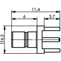 Telegärtner - Koax-Steckverbinder SMB-Anbaustecker AU 100024844 für LTP − 5 Stück