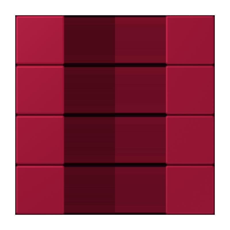 Jung - Abdeckung/Bedienelement für Installationsschalterprogramme Tastensatz 4fach LC 504 TSA 229 rouge carmin