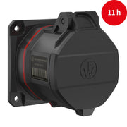 Walther Werke - CEE-Anbausteckdose (IEC 60309) CEE NEO Anbaudose FW431511CC gerade 32A 5P 11h