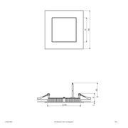 EVN Lichttechnik - Decken-/Wandleuchte LED Einbau Panel ws LP QW 123502 9W 3000K 120x120mm