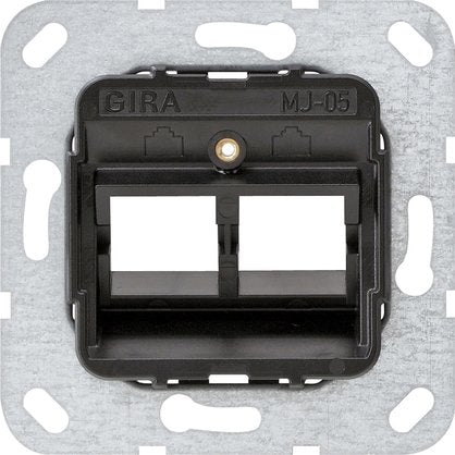 Gira - Einsatz/Abdeckung für Kommunikationstechnik Modular Jack 5 2fach 560500 UP Tragring