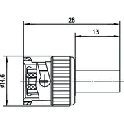 Telegärtner - Koax-Steckverbinder R-BNC-Stecker Reverse cr 100023361 G1 (RG58C/U) − 5 Stück