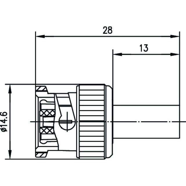 Telegärtner - Koax-Steckverbinder R-BNC-Stecker Reverse cr 100023361 G1 (RG58C/U) − 5 Stück