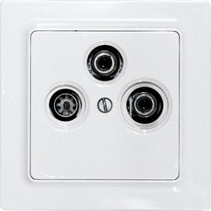 Eltako - Einsatz/Abdeckung für Kommunikationstechnik TV/RF/SAT-Abdeckung TV55E/3-wg für E-Design55