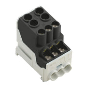 Weidmüller - Durchgangs-Reihenklemme Klemme 25 WPD 100 2X25/6X10 BK − 3 Stück