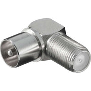 Goobay - Koax-Kupplung Adapter F-Kpl./Koax-St.90G 12236