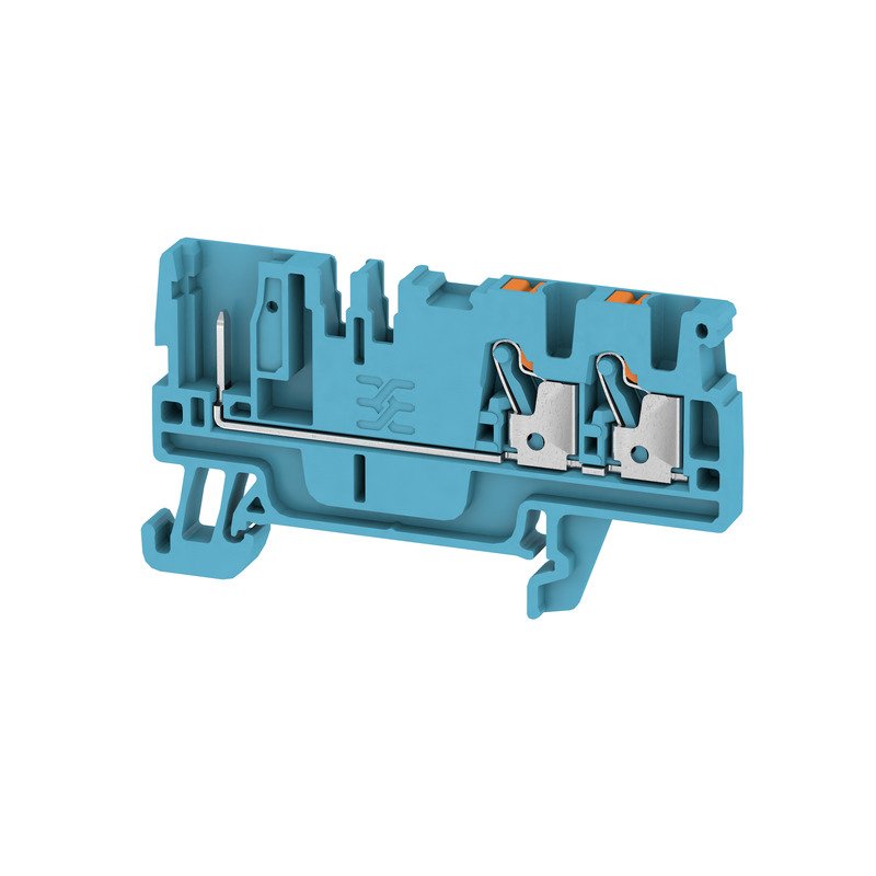 Weidmüller - Durchgangs-Reihenklemme Klemme APGTB 2.5 FT 3C/1 BL PUSH IN, 2.5 mm² − 50 Stück