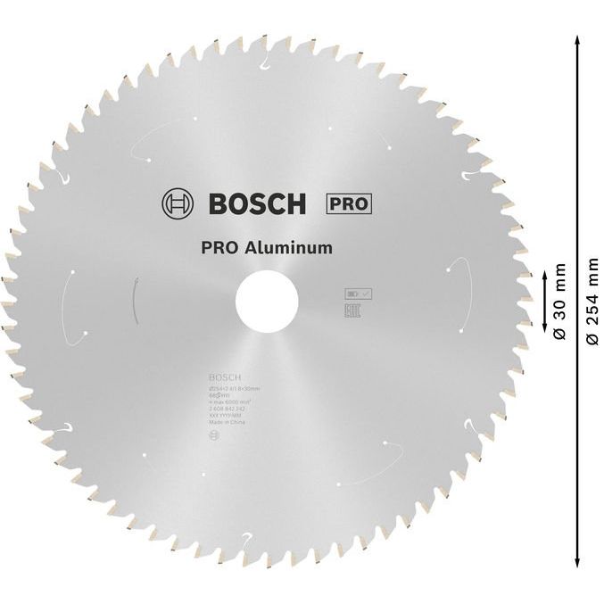 Bosch - Kreissägeblatt PRO Aluminium cordless 2608842242 Kreissägeblatt 254 x