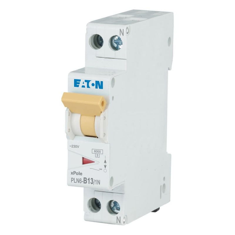 Eaton - Leitungsschutzschalter Leitungsschutzschalter PLN6-B13/1N-DE 13A, 1p+N,Steckkl. B