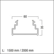 Zumtobel - Mechanisches Zubehör/Ersatzteile für Leuchten Abdeckstreifen silber TECTONTAK-GP1997PPSR