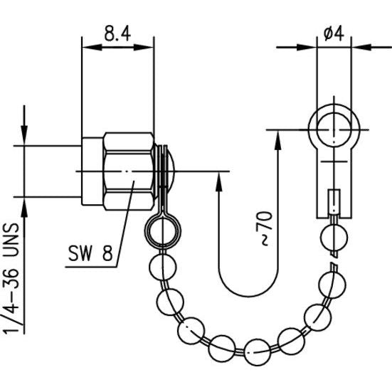 Telegärtner - Zubehör/Ersatzteile für modulares Anschlusssystem SMA Abdeckkappe AU 100021278 − 5 Stück