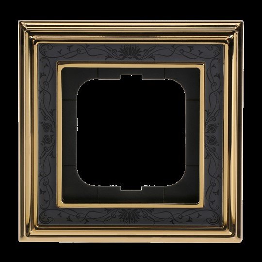 Busch-Jaeger - Abdeckrahmen Rahmen 1-fach 1721-833 ms/pol Dekor anth  − 1 Stück
