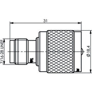 Telegärtner - Koax-Kupplung Adapter TNC-UHF (F-M) 100023858 − 5 Stück