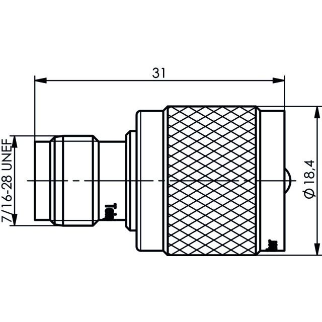 Telegärtner - Koax-Kupplung Adapter TNC-UHF (F-M) 100023858 − 5 Stück