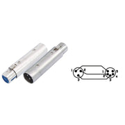 Scharnberger+Hasenbein - Elektrisches Zubehör/Ersatzteile für Leuchten Adapter XLR 82930 XLR-Steck.3P/Kupp.5P
