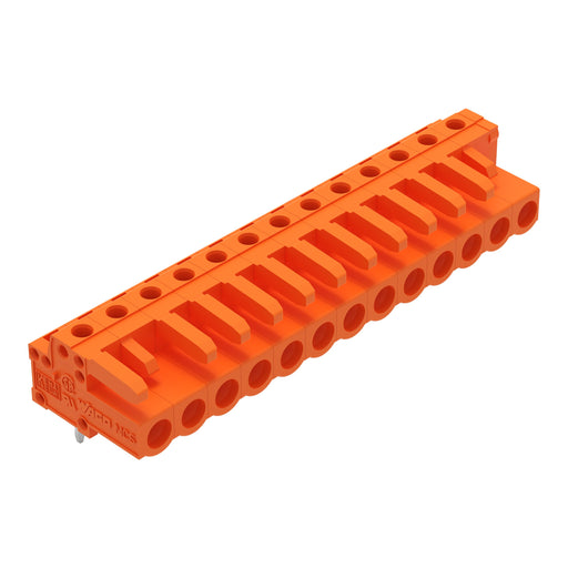 WAGO - Leiterplattensteckverbinder THT-Federleiste abgewink. 232-273 Maß 5,08mm,orange − 25 Stück