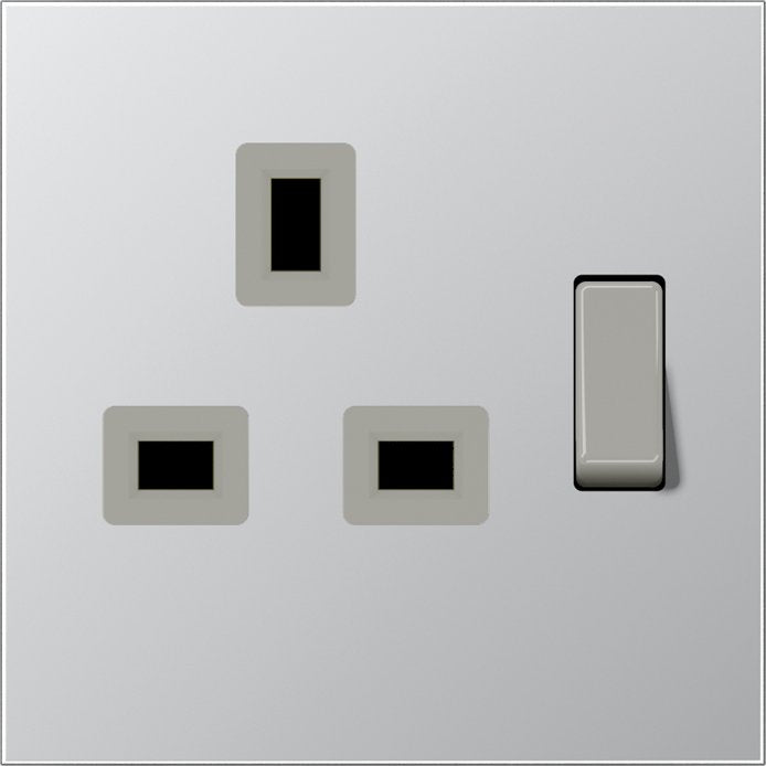 Jung - Steckdose Abschaltbare Steckdose alu AL 3171 13A 250V 2-pol.u.E