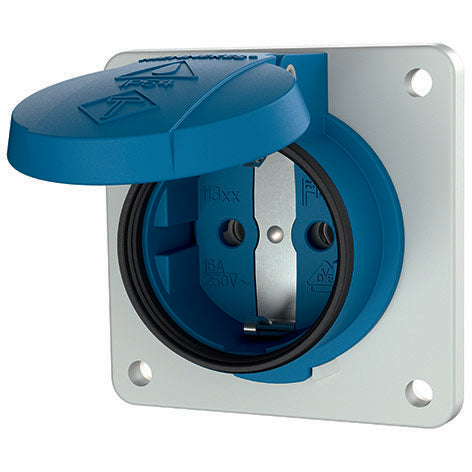 Mennekes - Schutzkontakt-Anbausteckdose SCHUKO blau 11331F 16A2p+E230V, IP54