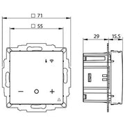 Eberle Controls - Raumthermostat UP-Thermostat 557895056500 Smart Home