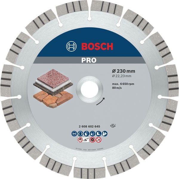 Bosch - Trenn-/Schleifscheibe Diamanttrennscheibe 2608602645 PRO Stone
