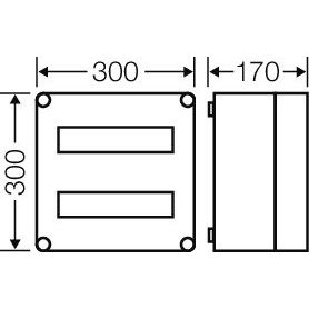 Hensel - Installationskleinverteiler Automatengehäuse Mi 1225 24TE − 1 Stück