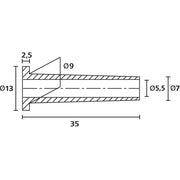 HellermannTyton - Durchführungstülle Knickschutztülle 632-01017(1000) grau − 1000 Stück