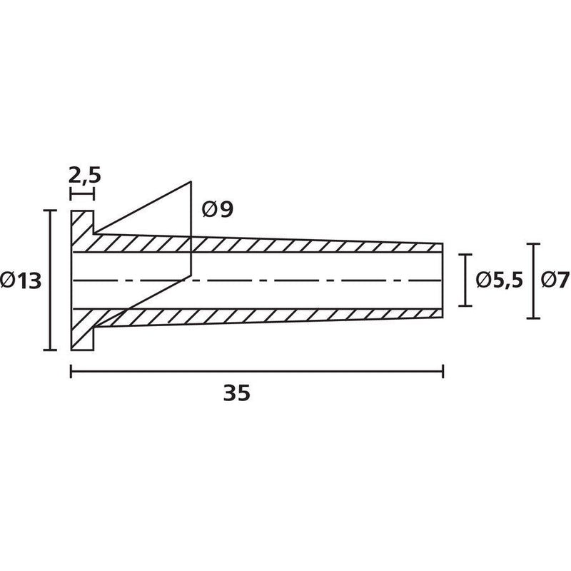 HellermannTyton - Durchführungstülle Knickschutztülle 632-01017(1000) grau − 1000 Stück