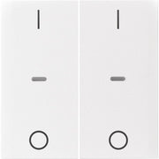 Berker - Abdeckung/Bedienelement für Installationsschalterprogramme Abdeckung Tastsensor-Modul 80962389 2-fach pws glänzend
